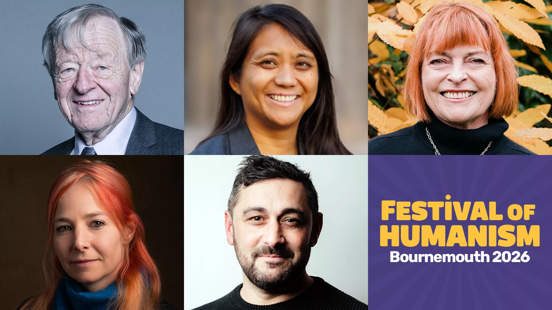 Alf Dubs, Maggie Ardiente, Janet Ellis, Alice Roberts, and Adam Rutherford