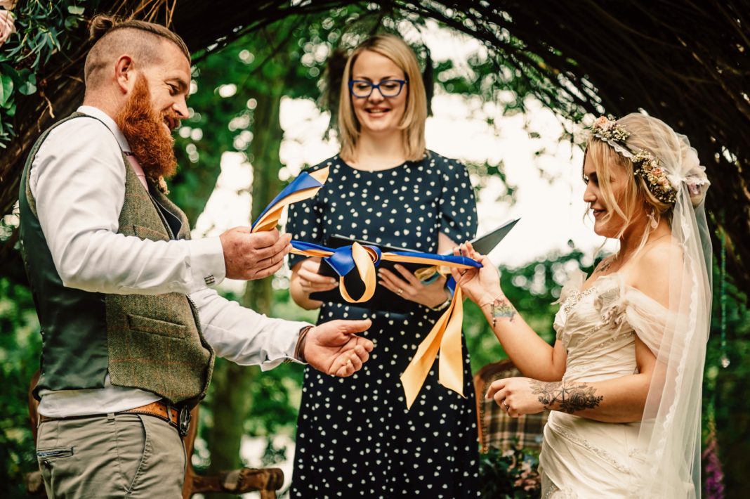 Tying the knot at a humanist wedding