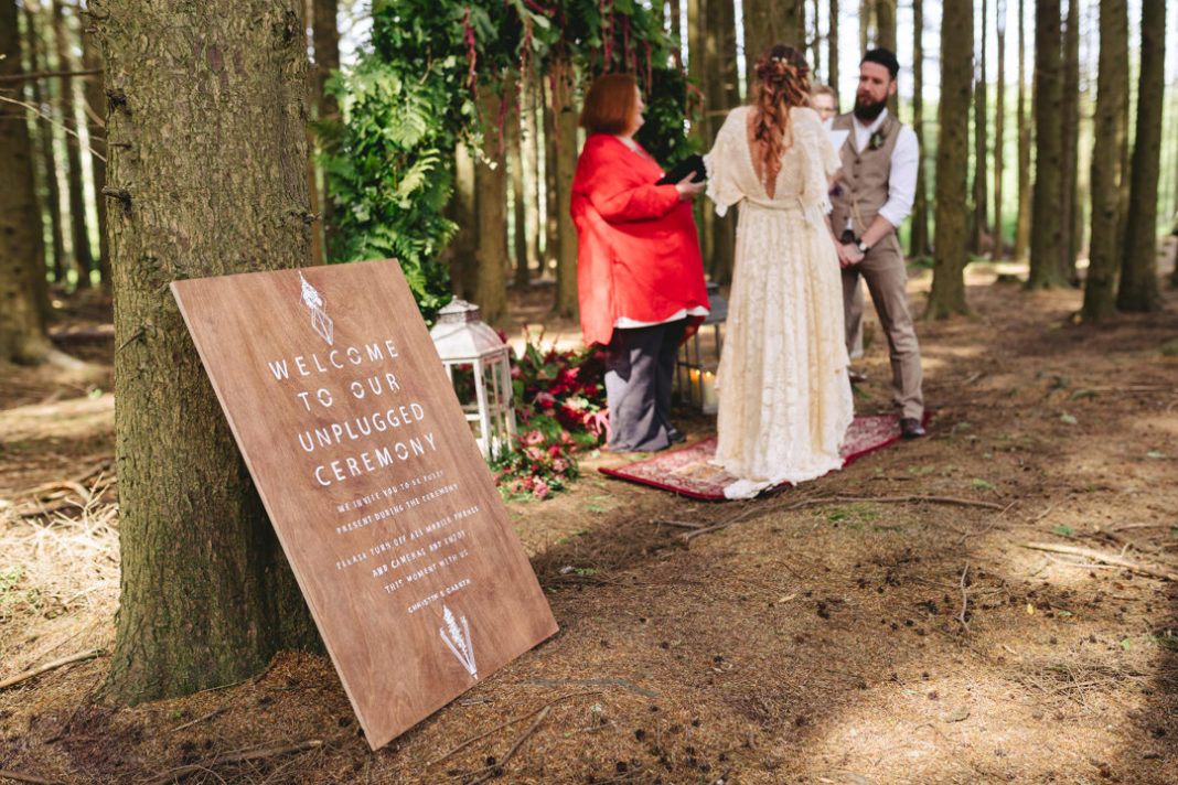 Outdoor humanist wedding photo by Simple Tapestry