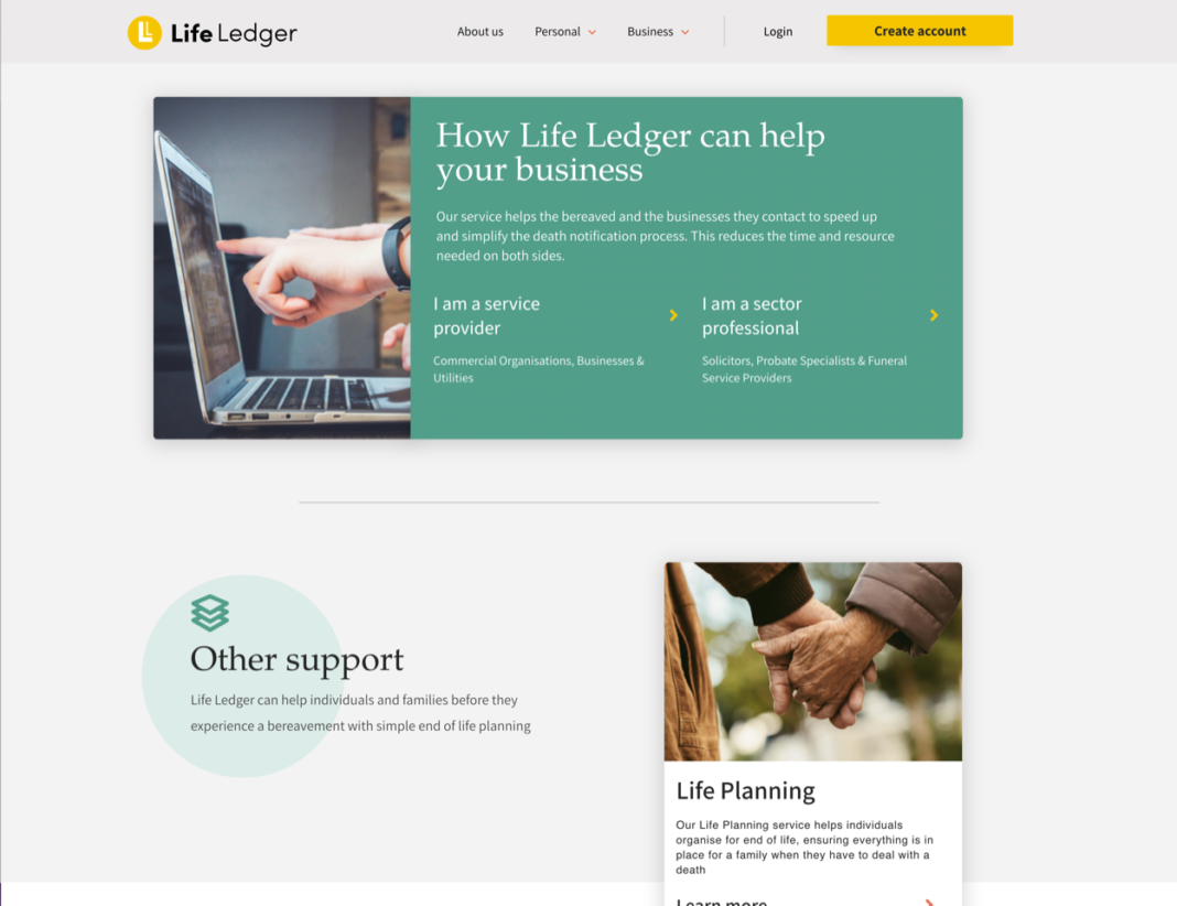 Life Ledger website