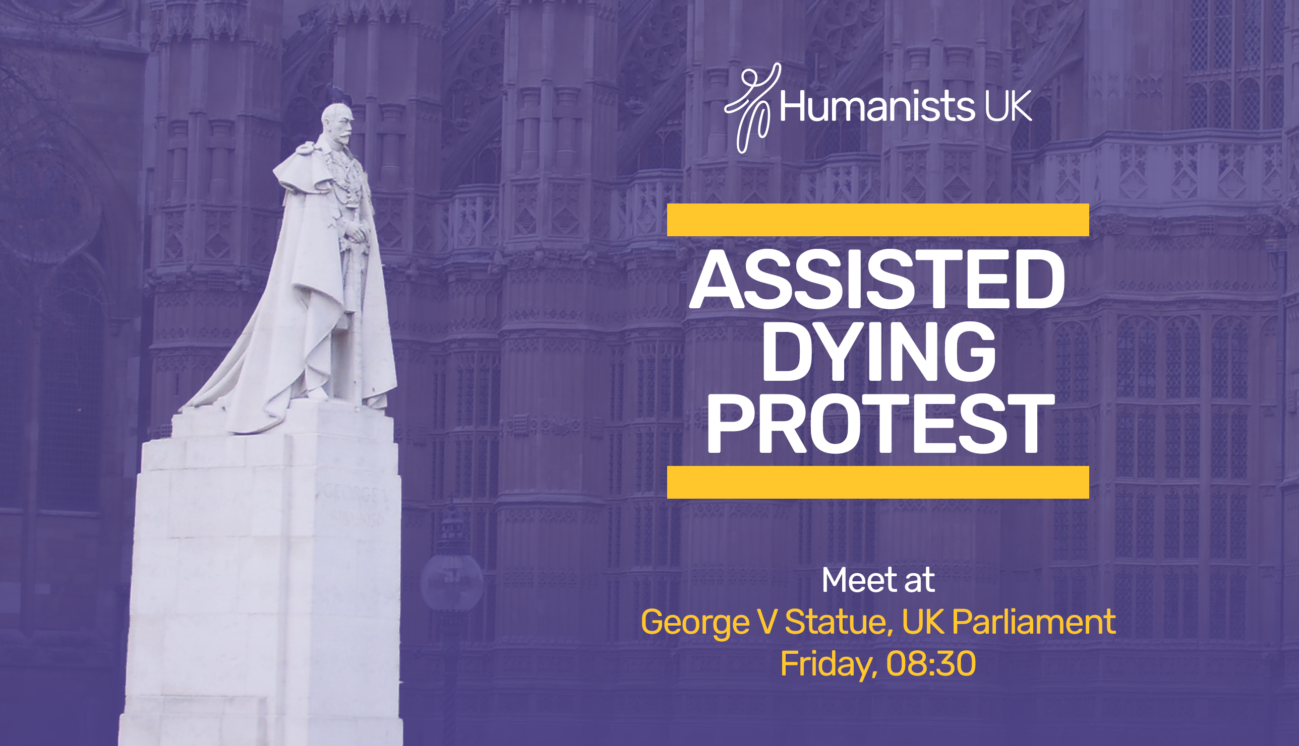 Image event banner featuring photo of George V Statue